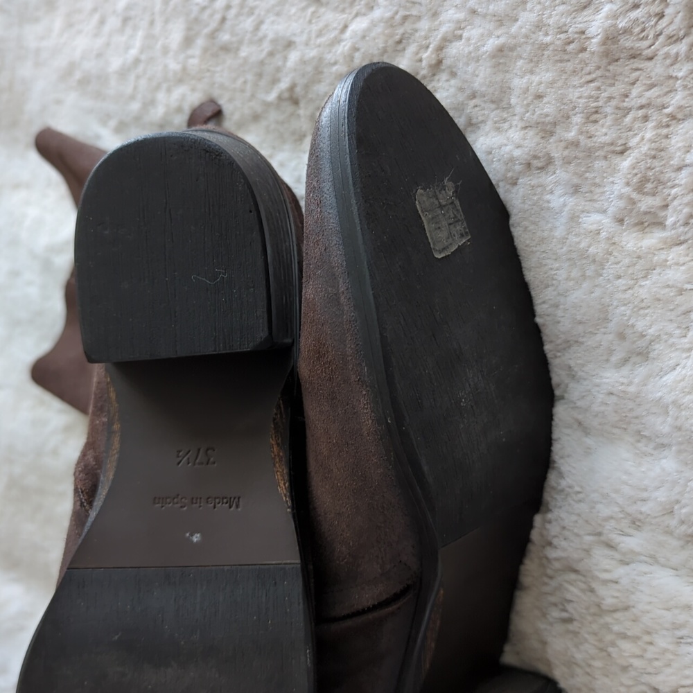 Coclico Mid Calf Brown Supple Suede Leather Trucker Boot Spain Size 6.5 - Picture 8 of 8